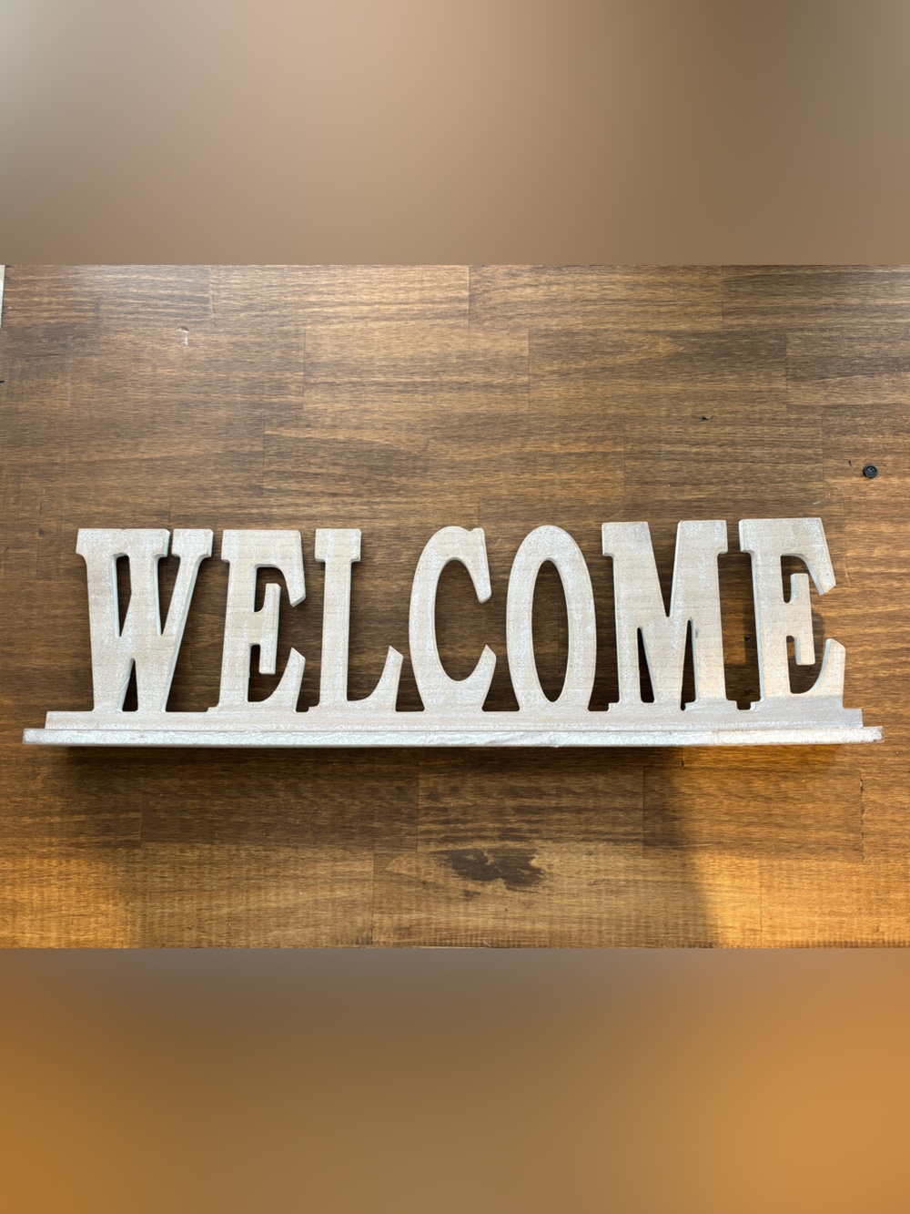 Sparkling White 'WELCOME' Wall Accent Sign